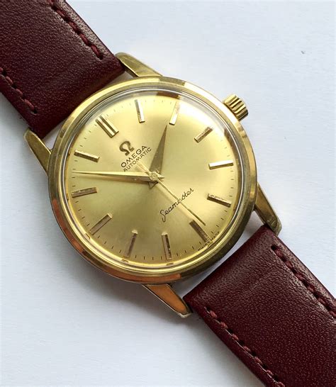 omega seamaster vintage gold plated.